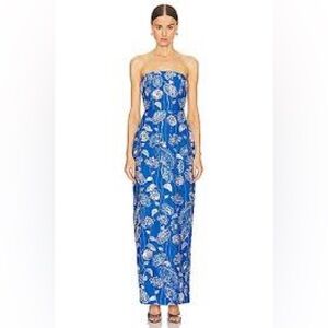 blue milkmaid midi dress Linen Blend Sleeveless Light Blue Midi Dress